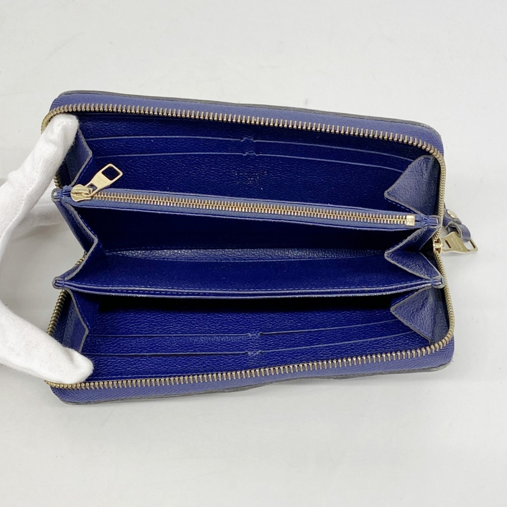 Louis Vuitton Monogram Empreinte Zippy Wallet M60943 Iris Women's Long 3