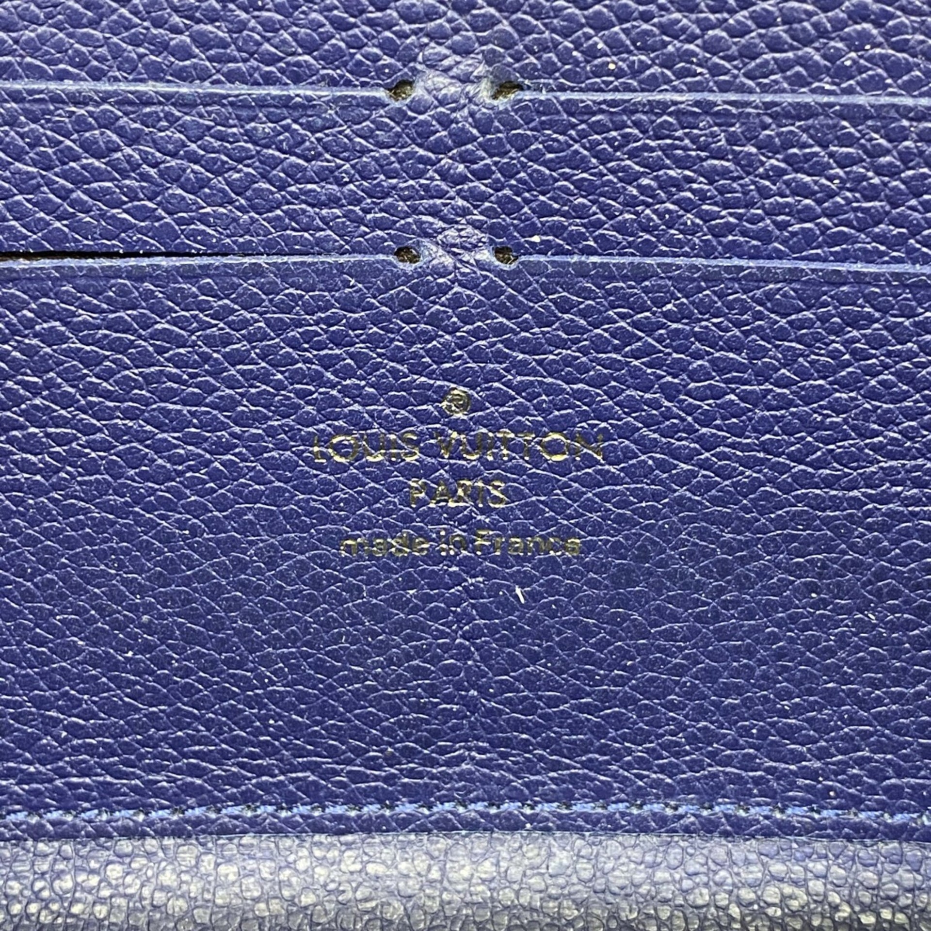 Louis Vuitton Monogram Empreinte Zippy Wallet M60943 Iris Women's Long 4