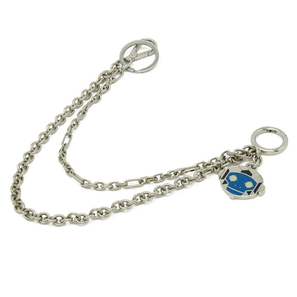 PRADA Robot Monkey Accessory Bag Charm Wallet Chain Keychain Keyring Metal Silver Blue 2PS033 2