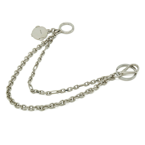 PRADA Robot Monkey Accessory Bag Charm Wallet Chain Keychain Keyring Metal Silver Blue 2PS033 5