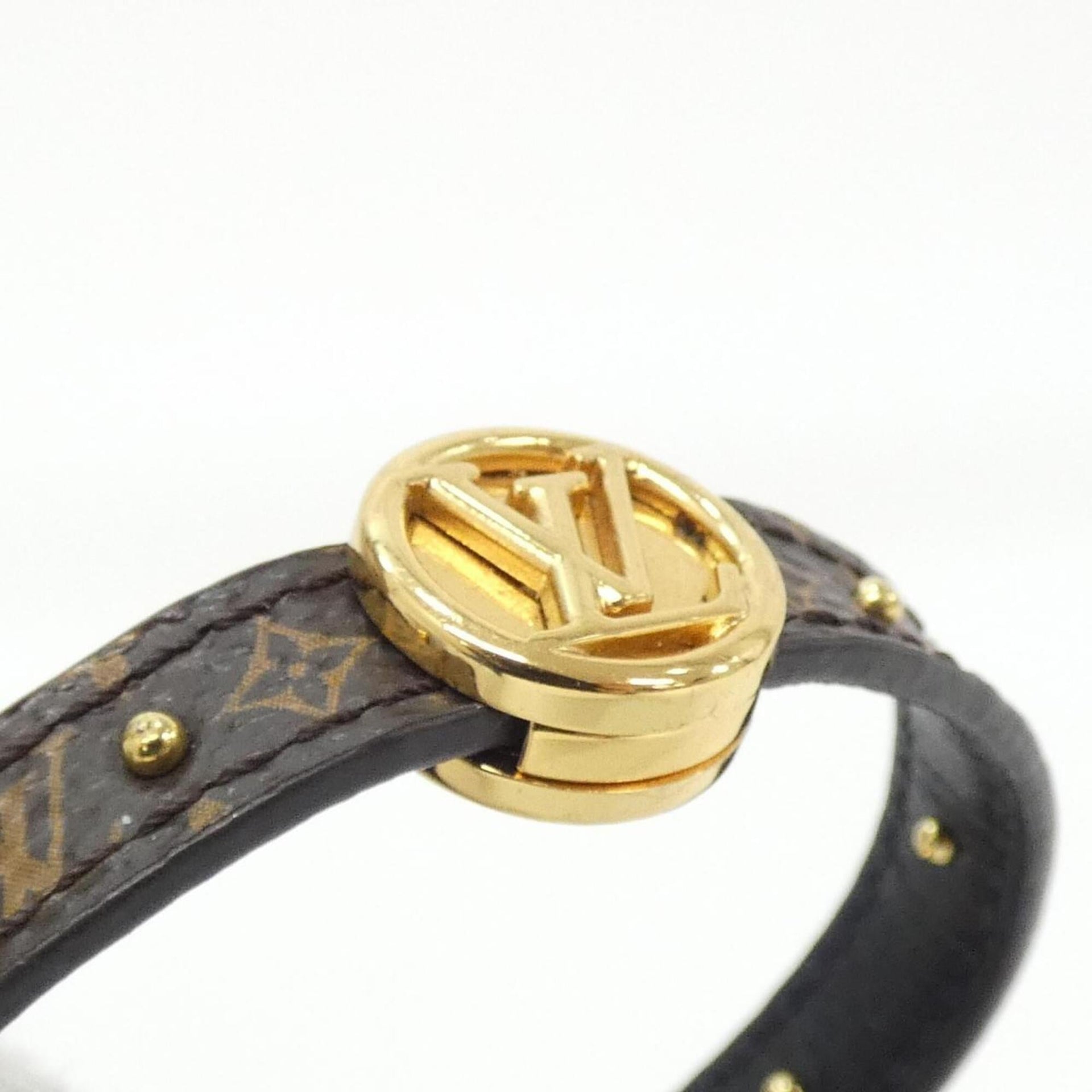 Bracelet Louis Vuitton Monogram LV Circle Réversible 17 cm M6173F 8