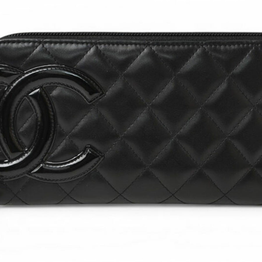 Billetera larga redonda con cierre de la línea Cambon de Chanel
