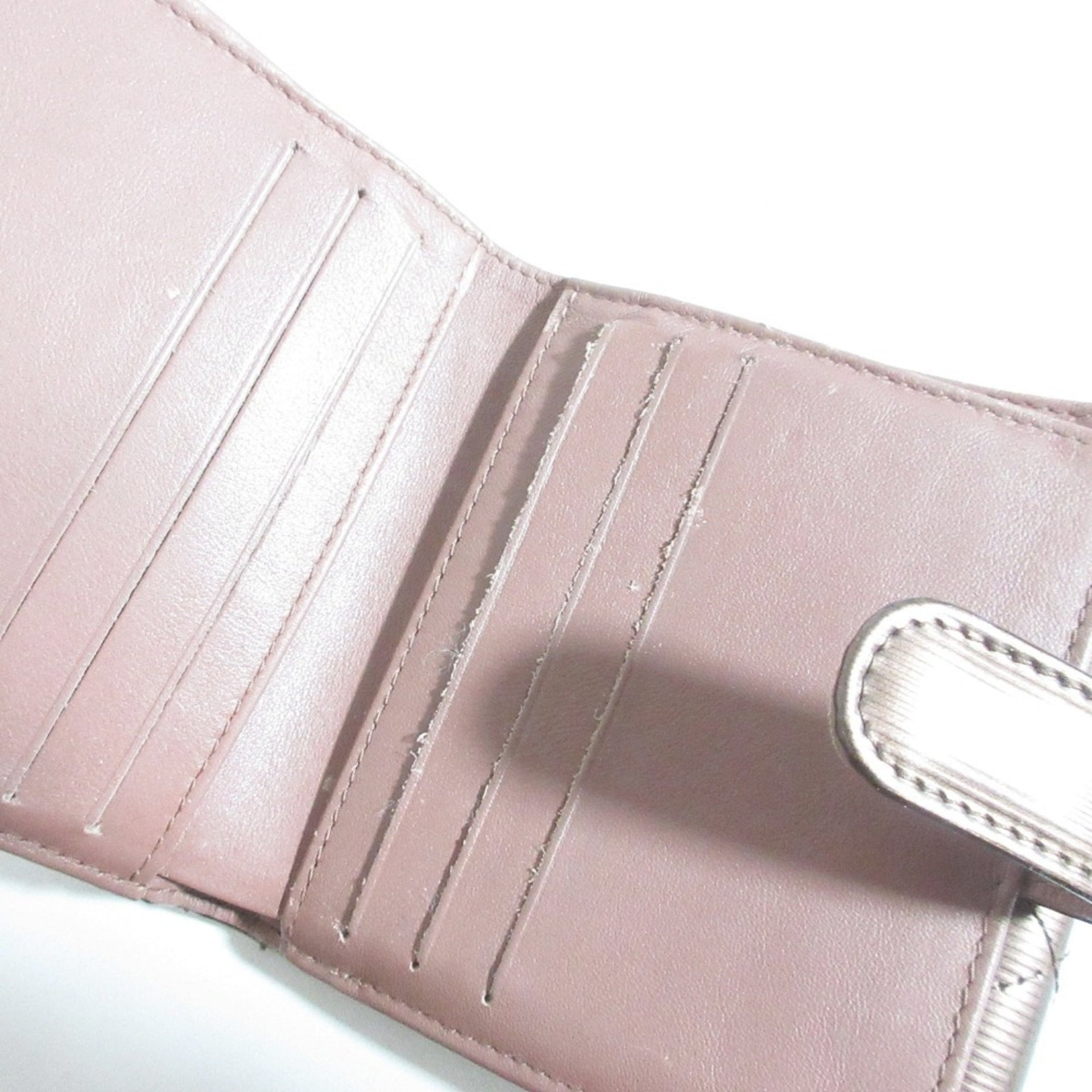 CHANEL Matelassé Patent Leather Double Snap Compact Wallet 9