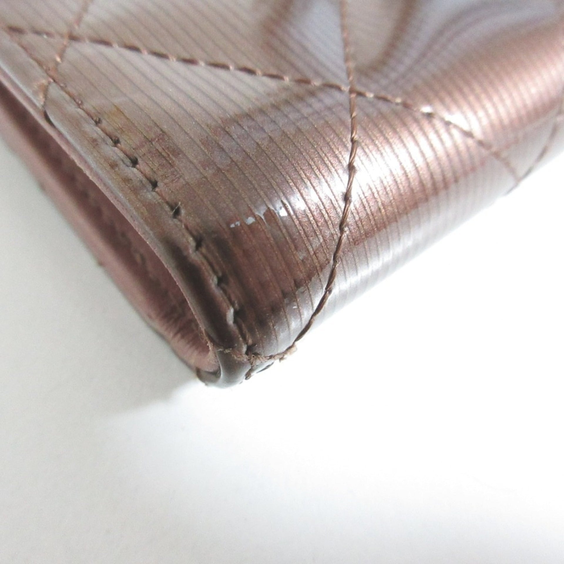 CHANEL Matelassé Patent Leather Double Snap Compact Wallet 19