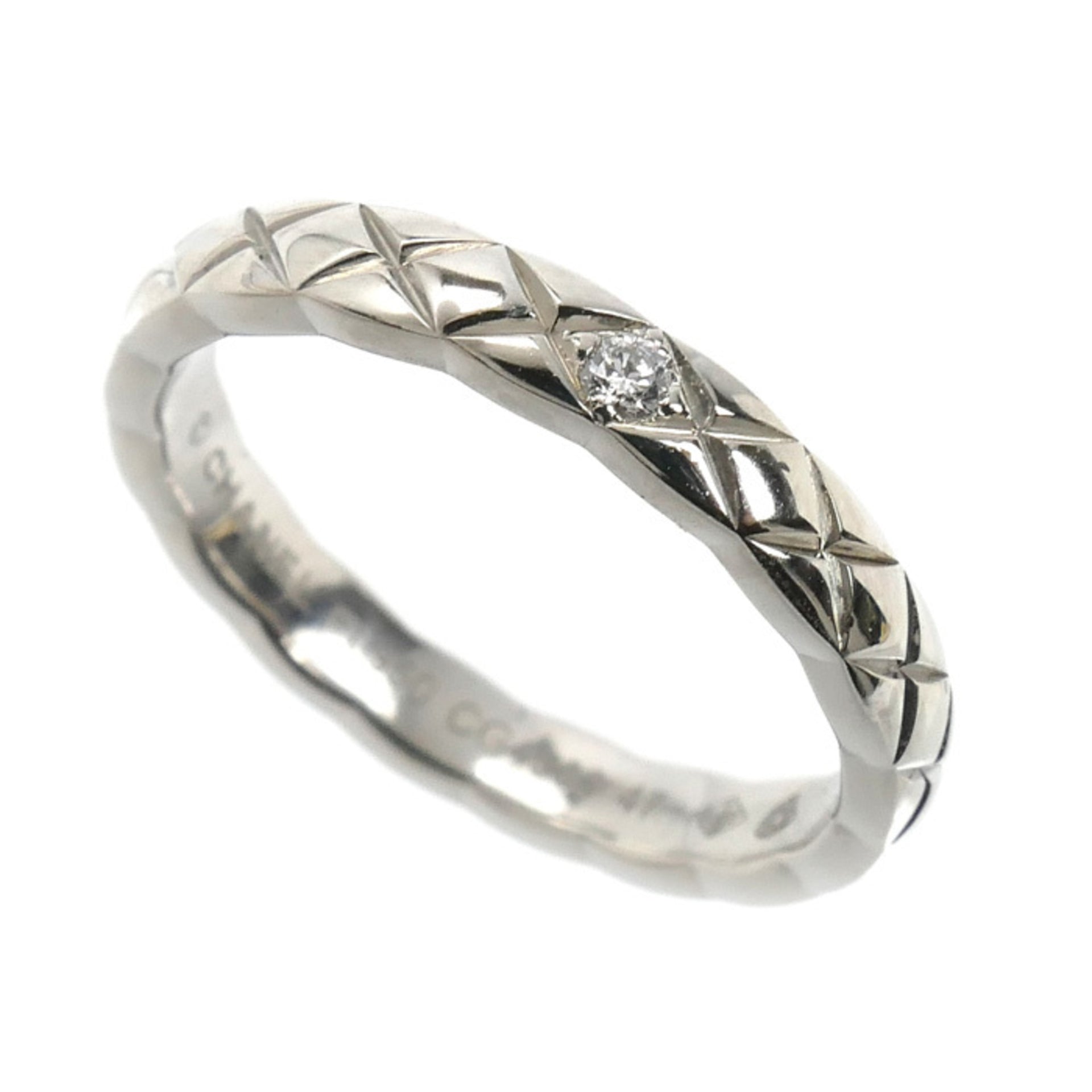 CHANEL Coco Crush Small 1PD Ring (J11354) - Platinum 950 1