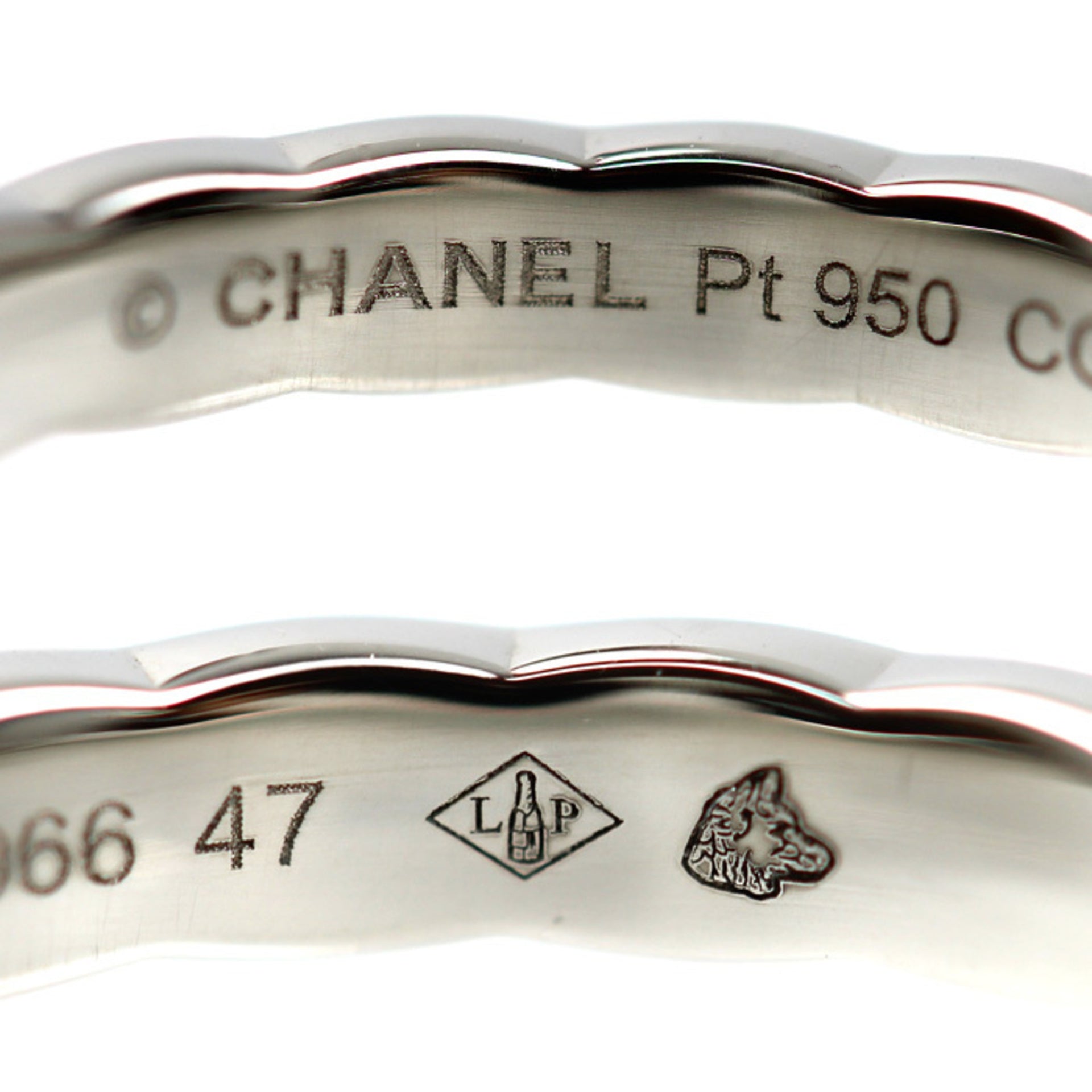 CHANEL Coco Crush Small 1PD Ring (J11354) - Platinum 950 5