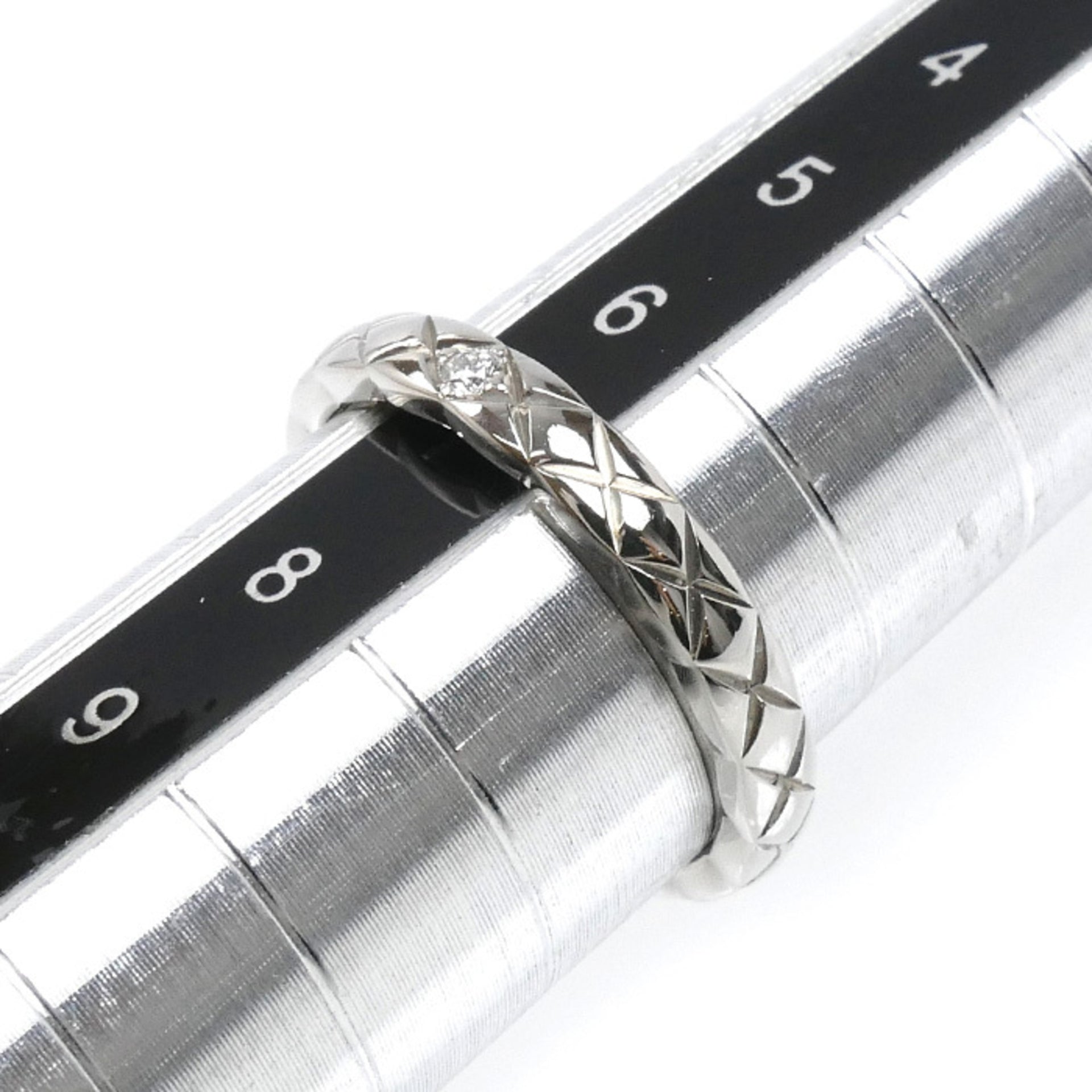 CHANEL Coco Crush Small 1PD Ring (J11354) - Platinum 950 7