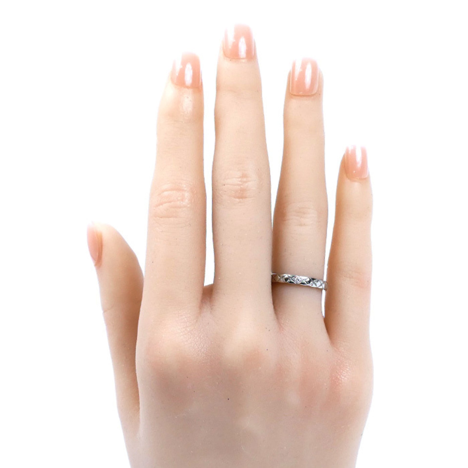 CHANEL Coco Crush Small 1PD Ring (J11354) - Platinum 950 9