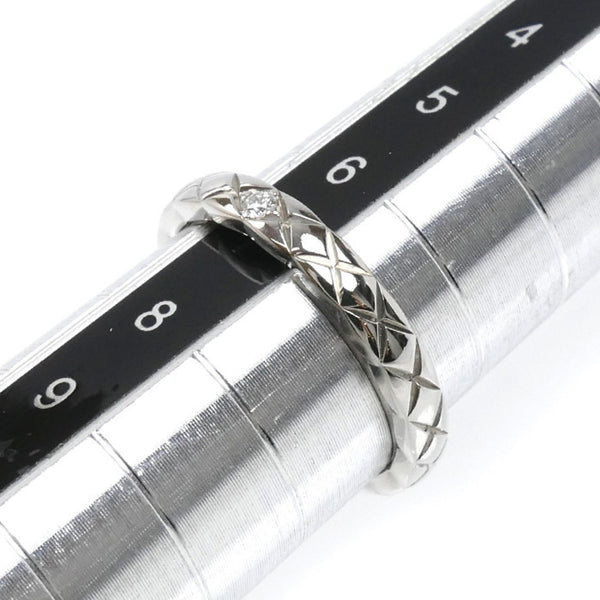 CHANEL Coco Crush Small 1PD Ring (J11354) - Platinum 950 14