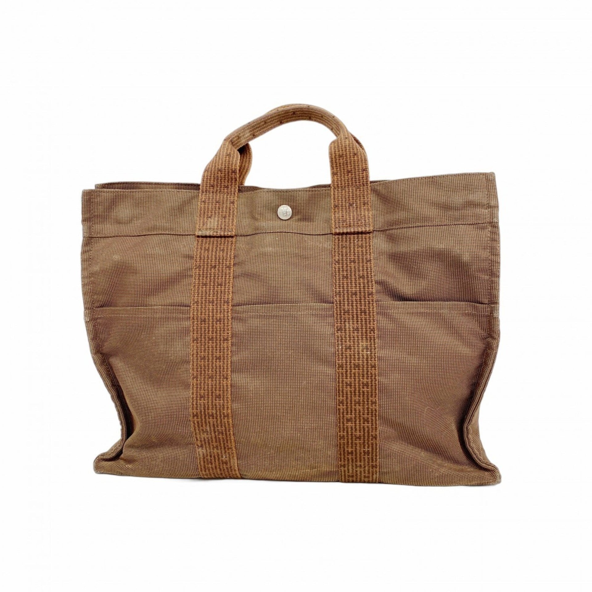 Sac cabas Hermès Herline MM en toile 8