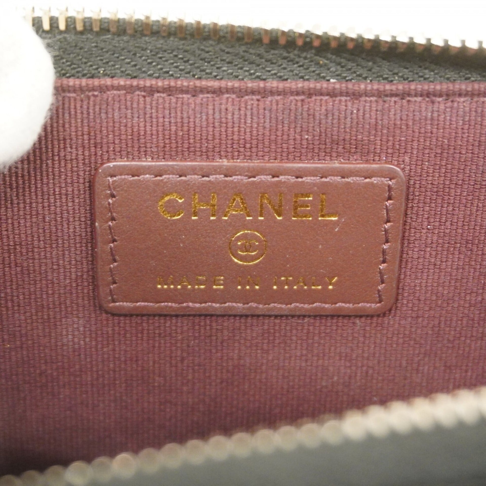 Chanel-Geldbörse/Münzfach aus gestepptem Caviar-Leder 4