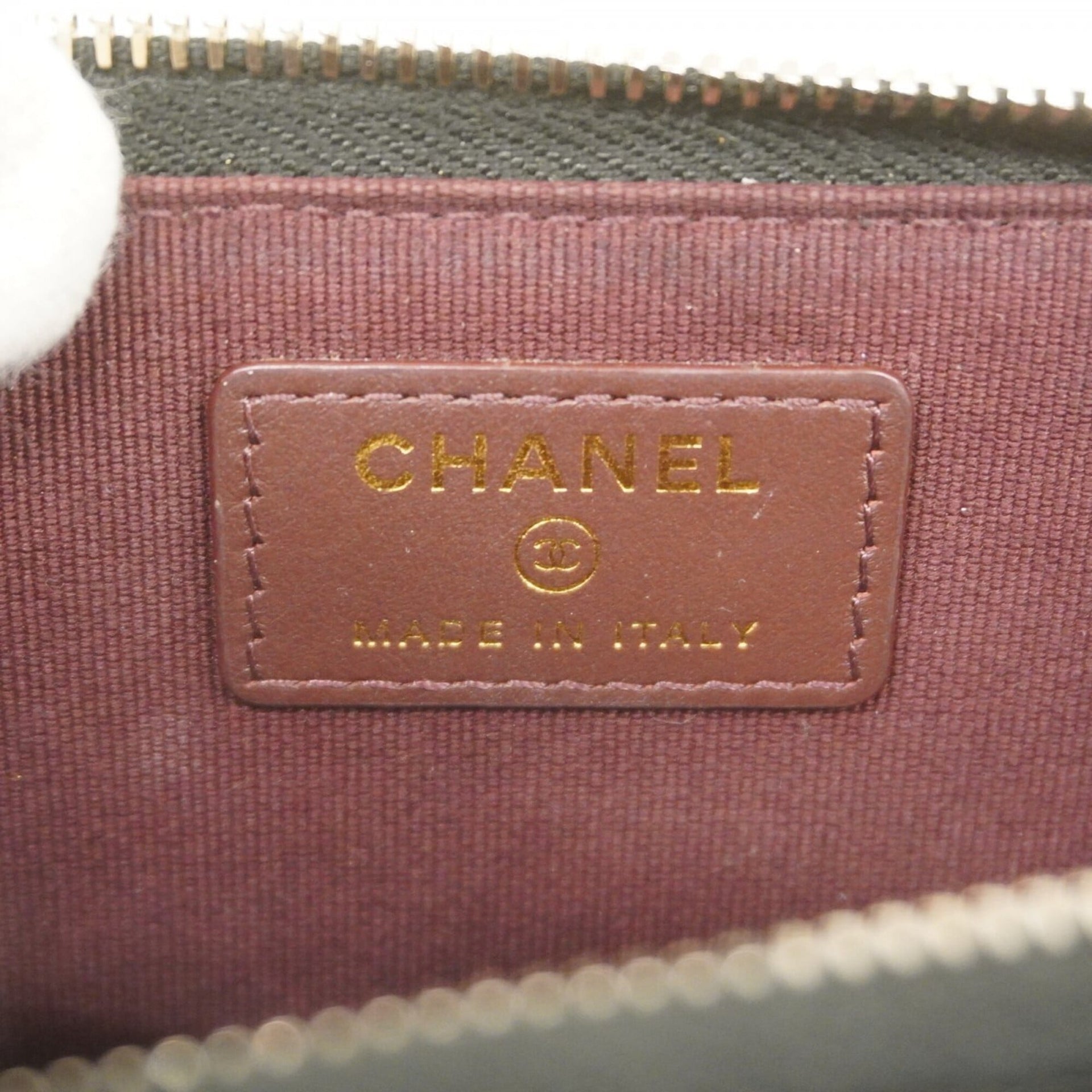 Chanel-Geldbörse/Münzfach aus gestepptem Caviar-Leder 11