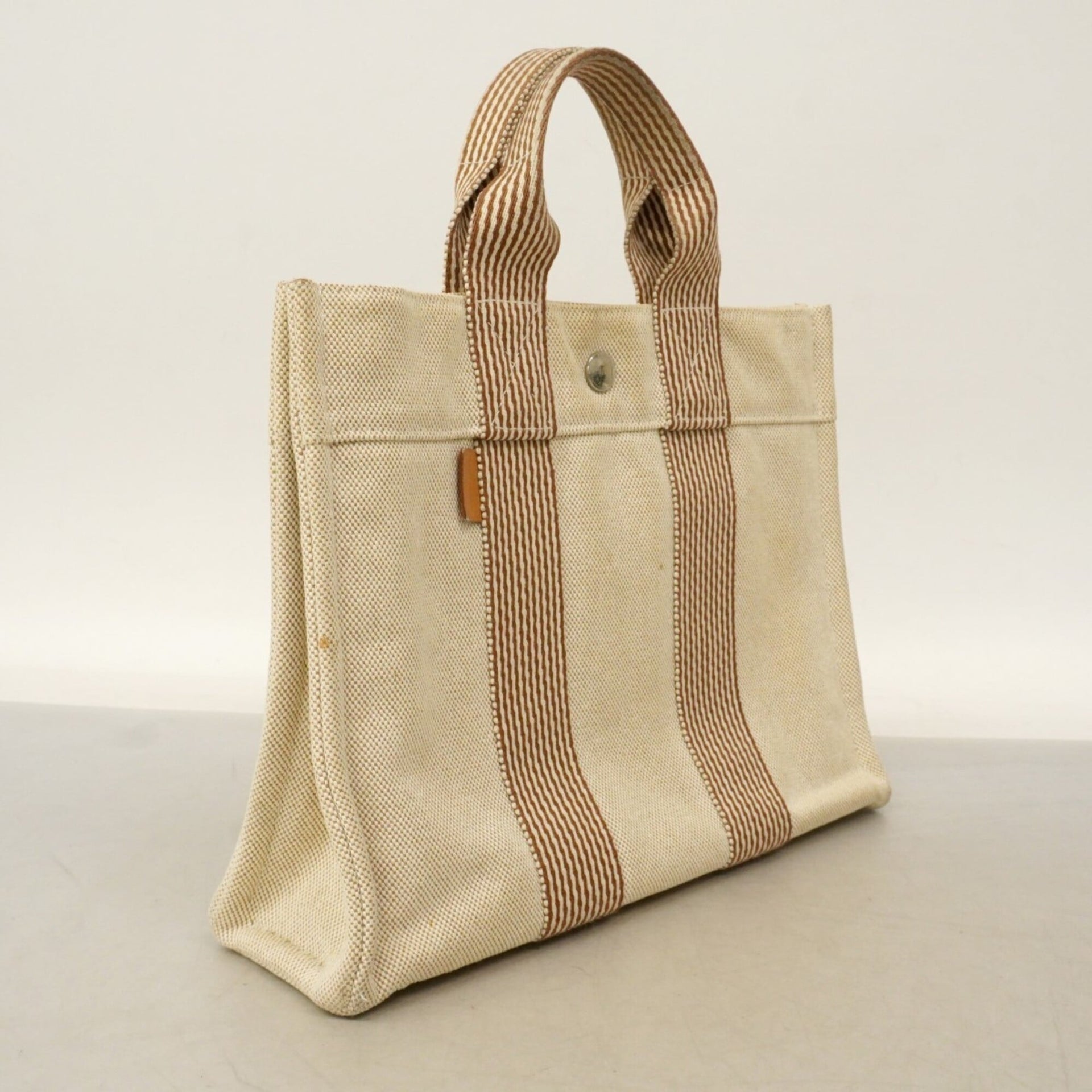 Hermes New Fourre-Tout Canvas Handbag 21