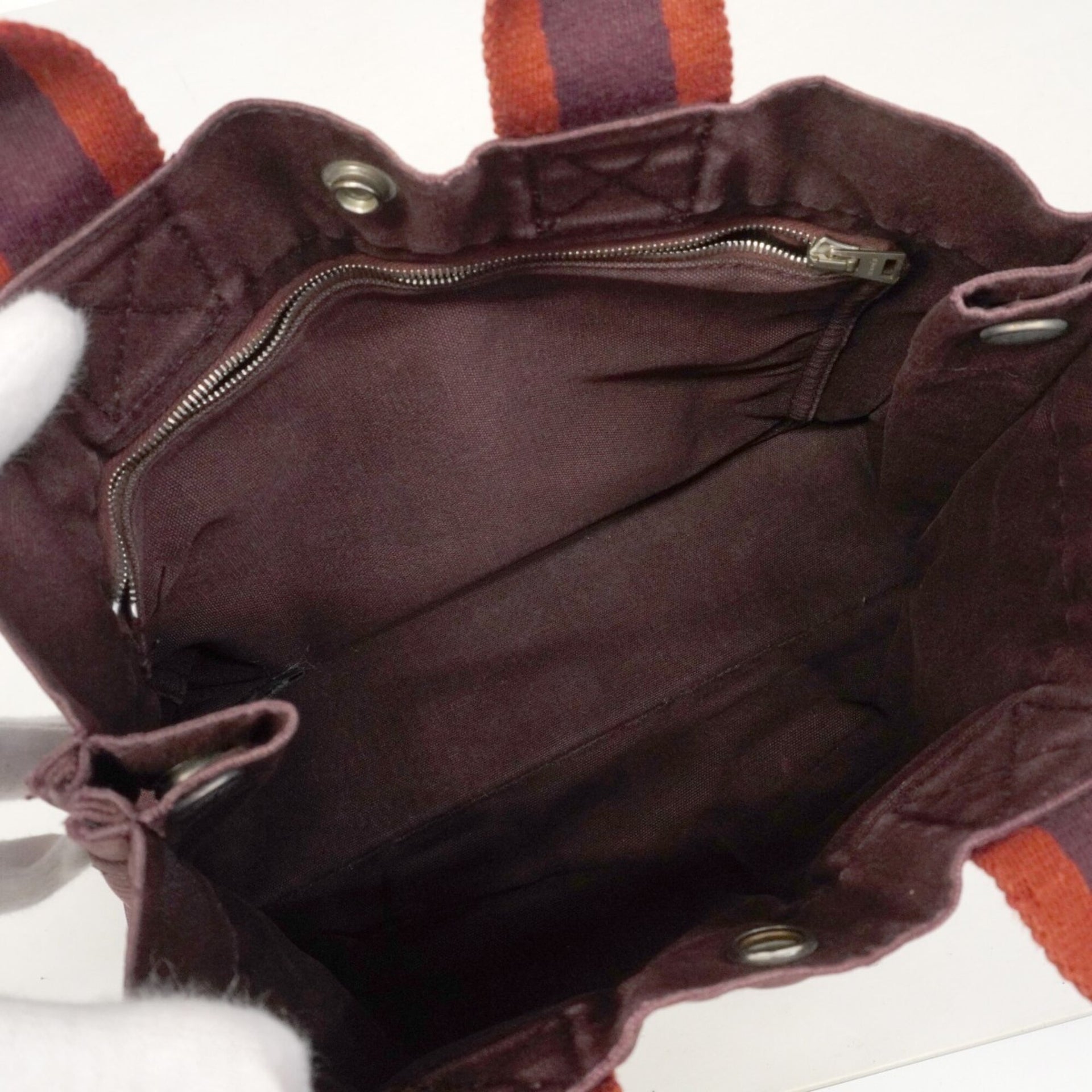 Sac cabas Fourre-tout PM en toile d’Hermès 4