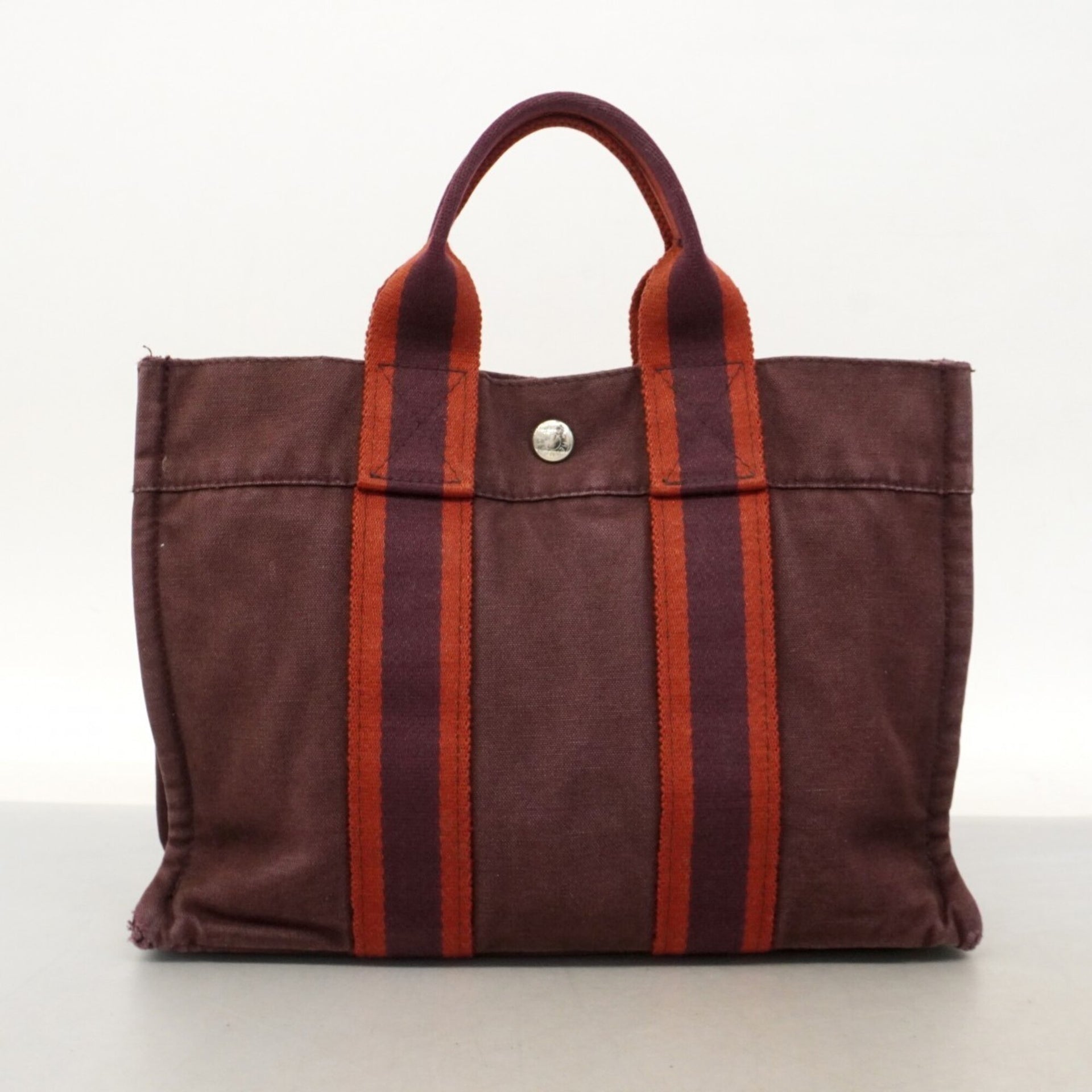 Sac cabas Fourre-tout PM en toile d’Hermès 12
