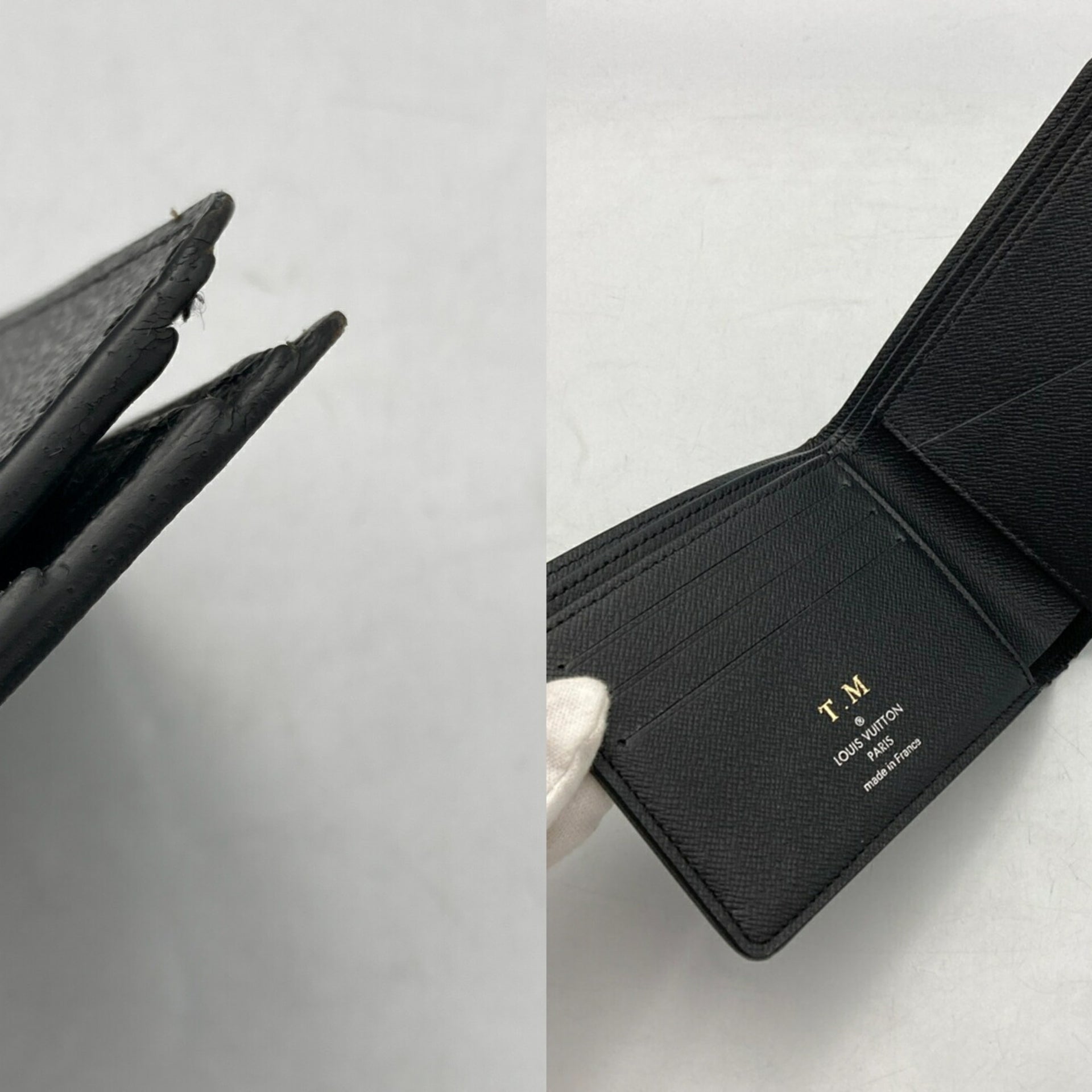 LOUIS VUITTON Louis Vuitton Monogram Eclipse Portefeuille Multiple M61695 Wallet Compact Men's 6