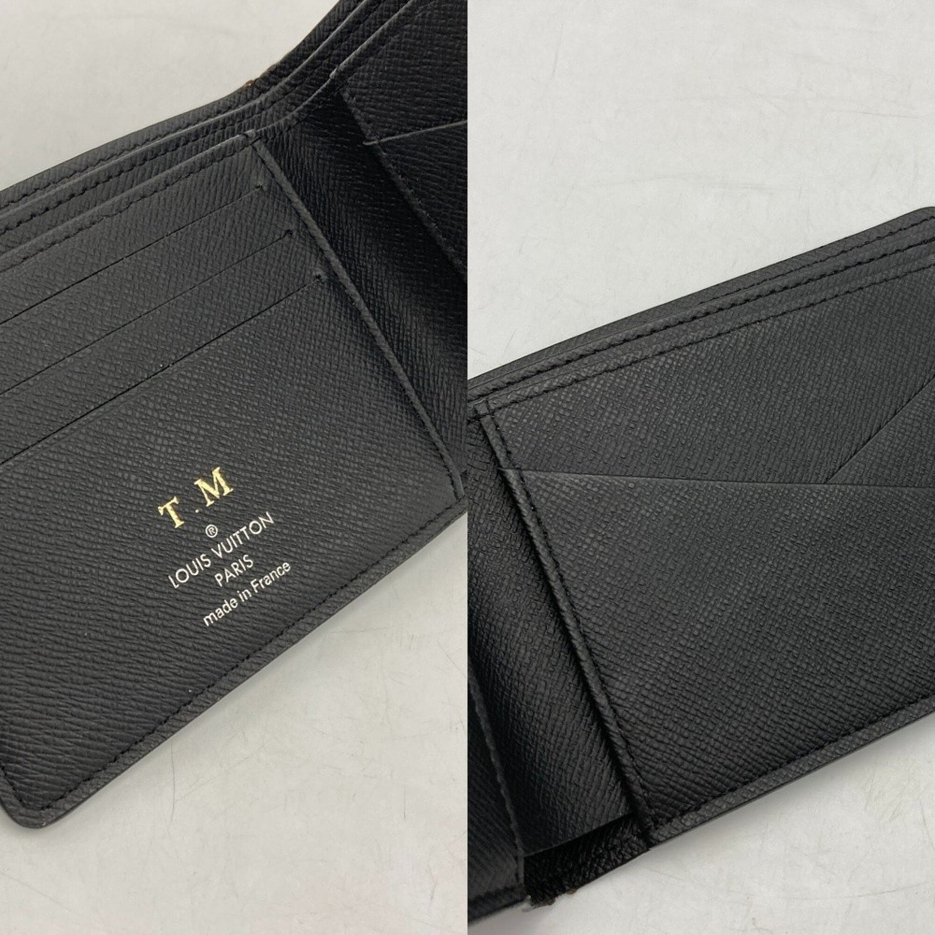 LOUIS VUITTON Louis Vuitton Monogram Eclipse Portefeuille Multiple M61695 Wallet Compact Men's 7