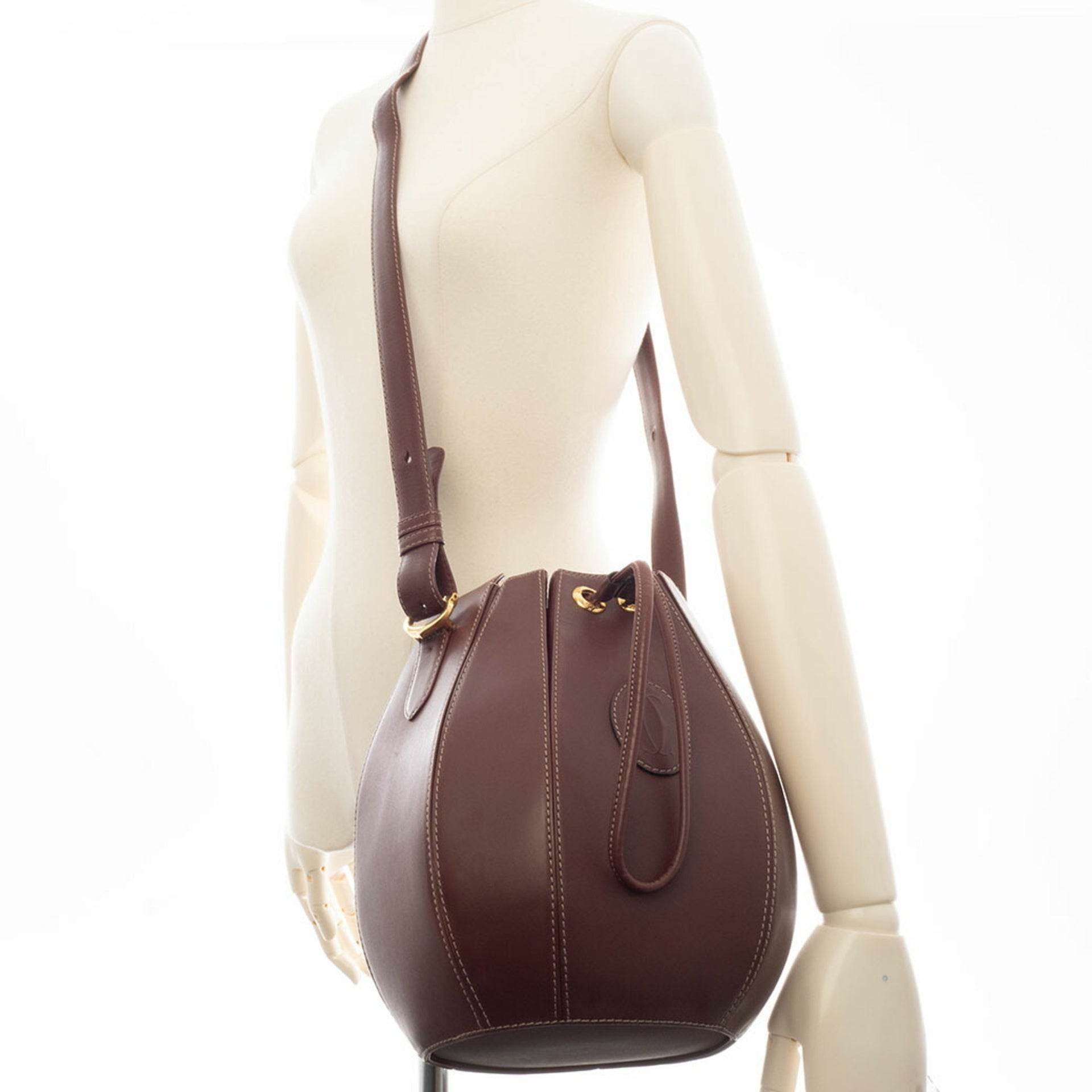 Cartier Must Line Leather Shoulder Bag 10